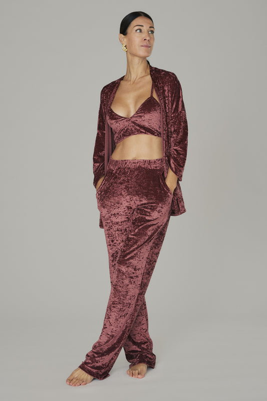 Velvet Trouser Plum